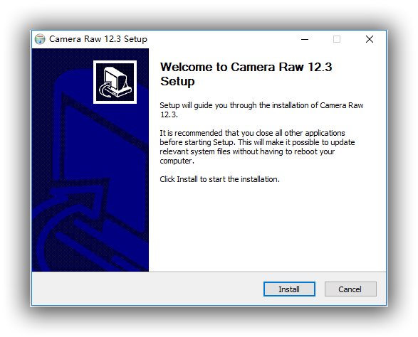 【装机软件】图片raw格式处理软件Adobe CameraRaw_13.4