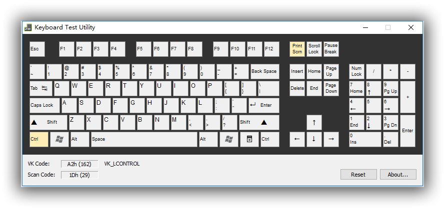 【硬件驱动】键盘按键测试工具Keyboard Test Utility